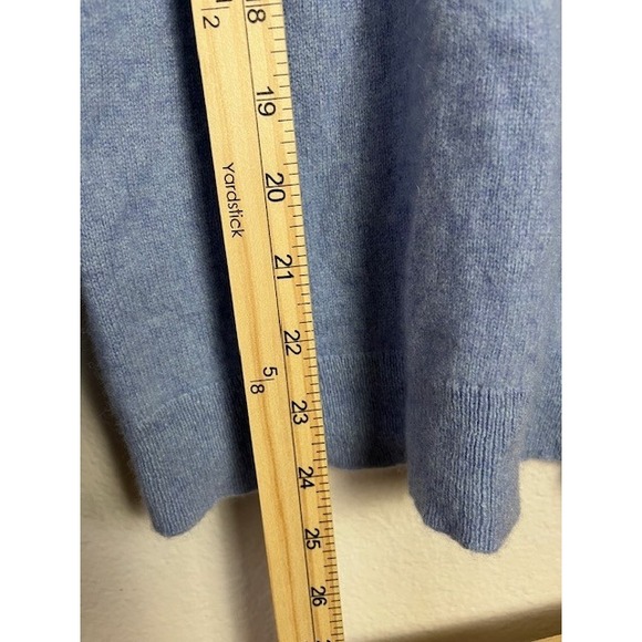 Cashmere Charter Club XL Luxury Sweater Womens V Neck Long Sleeve Blue Top - Picture 9 of 9